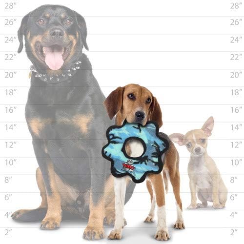 TUFFY® : 2 Pack Gear Ring Dog Toy: Ultra Durable Plush Toy with Multiple Layers & Reinforced Seams, Washable and Floats, Original Construction