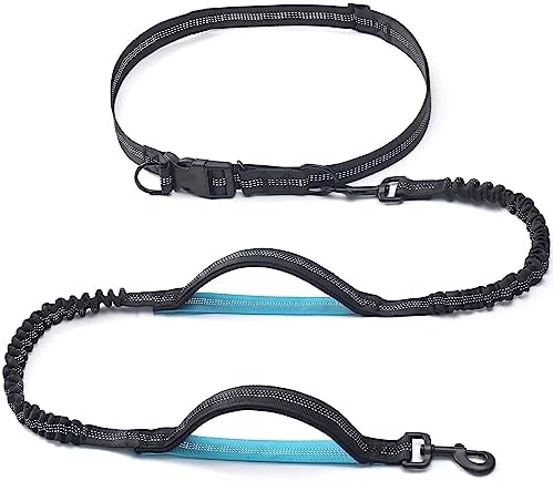 iYoShop Retractable Hands Free Dog Leash, Medium/Large, 25-150 lbs, Black