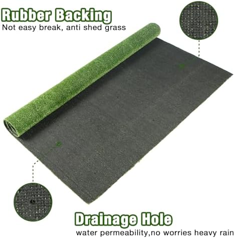 GLOBREEN Large Artificial Grass Outdoor for Dogs - 6 FT X 6 FT Fake Grass for Pets Potty Training - Turf Rug Roll for Kennel Playpen Whelping
