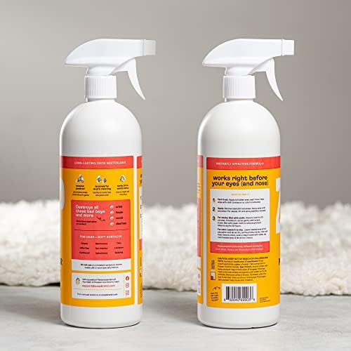 Zoop Pet Stain and Odor Pro Eliminator Spray, Enzymatic Cleaner for Dog Urine, Cat Urine, Safe, Heavy Duty Formula. Removes Pet Urine Odor & Stains, Safe for All Surfaces - 32 oz.