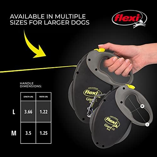 FLEXI® Giant Tape Retractable Dog Leash, Large, 26 ft - Black