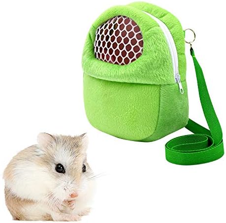 Portable Pet Carrier Bag, African Hedgehog Hamster Breathable Pet Carrier Handbags, Puppy Cat Travel Backpack (M, Green)