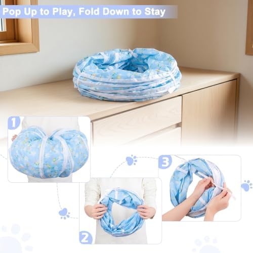 Glittme S-Shape Cat Tunnel, Foldable Cat Tunnels for Indoor Cats