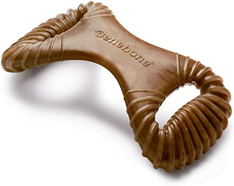 Benebone Dental Dog Chew Toy for Aggressive Chewers, Real Bacon, Large