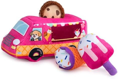 Hollypet Squeaky Hide and Seek Dog Toys for Small and Medium, Ice Cream