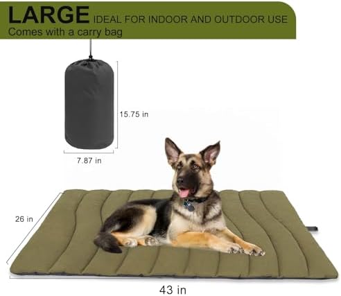 BINGPET Outdoor Travel Dog Bed, Double-Sided Waterproof Mat with Carry Bag