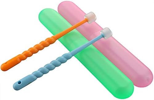 VTurboWay 2 Pcs 360-Degree Pet Toothbrush for Puppy, Small Dog and Cat, Colors May Vary
