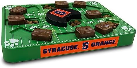 Pets First NCAA Syracuse Orange Puzzle Toy, Puzzle Treat Dog Toy, Interactive Dog Treat Toy, Dog Puzzle Feeding Slow Toy