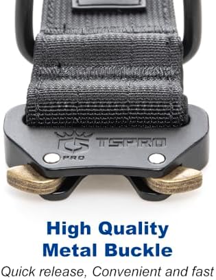 TSPRO Tactical Dog Collar, Heavy Duty Quick Release Metal Buckle and Patch