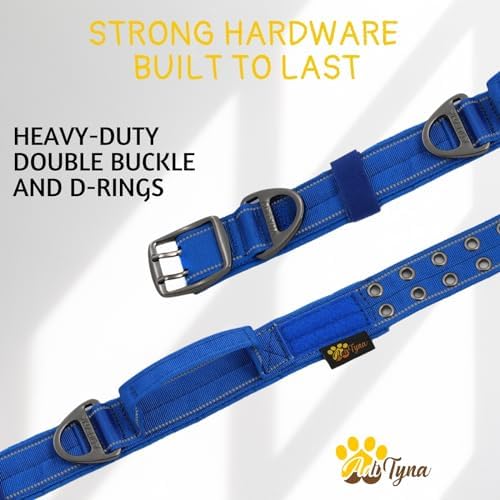 ADITYNA Heavy Duty Dog Collar for Medium Dogs with Traffic Handle