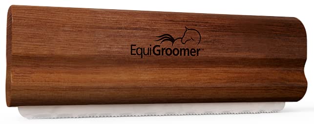 EquiGroomer 5-Inch Undercoat Deshedding Brush for Dogs & Cats, Mahogany | Best for dogs up to 100 lbs and cats of any size, short or long hair, stainless blade, no cutting or pulling