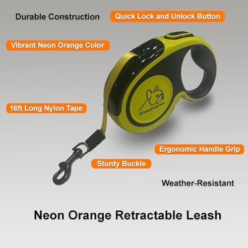 Funny Fur Grace - Neon Green 3-in-1 Comfort Fit Adventure Dog Walking Set: Adjustable Escape-Proof Harness,16ft Retractable Leash with Anti-Slip Handle, Pup Bags, for Dogs #funnyfurgrace