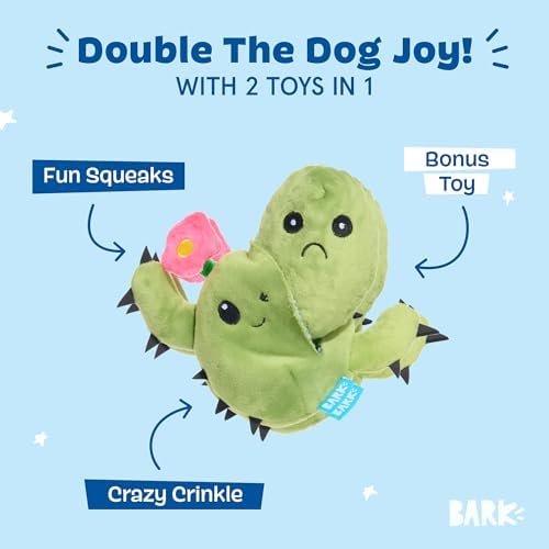 BarkBox Consuela the Cactus 2-in-1 Interactive Plush Dog Toy