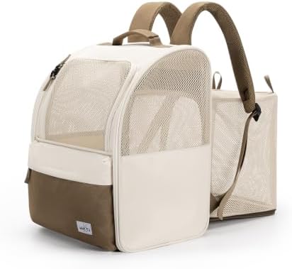 wakytu Expandable Cat Carrier Backpack,Pet Carrier for Small Cats Dogs