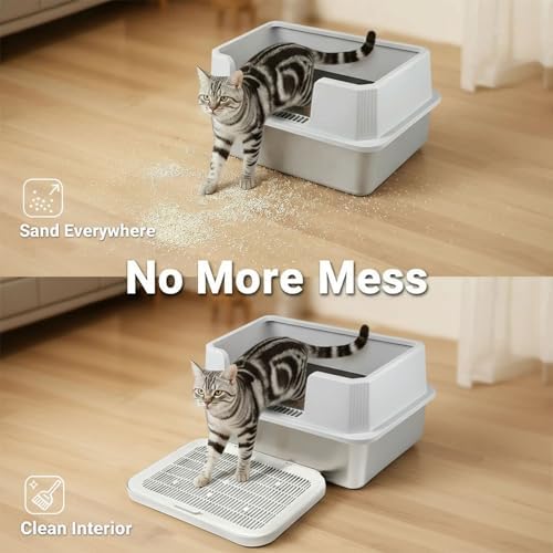 Flip Top Cat Litter Mat, Double Layer Trapping Pad