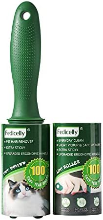 Fedicelly Lint Rollers Pet Hair Extra Sticky Furniture,Cat Dog Hair Remover Laundry Clothes Carpet,Total 200 Sheets Lint Remover Brush for Couch