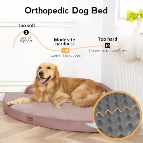 MEKIY Jumbo Orthopedic Waterproof Dog Bed with Sides for Extra Large Dogs