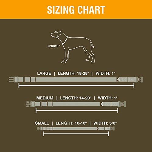 Browning Classic Webbing Collar, Medum, 1 X 14-20IN Safety Orange