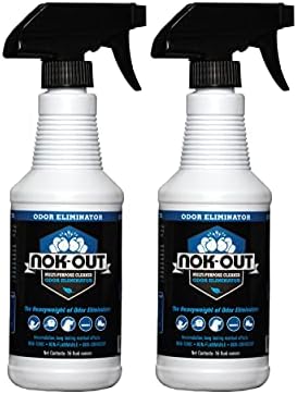 NOK OUT Odor Remover, Pet Deodorizer and Cleaning Spray, Made in the USA, 16 Fluid Ounce Spray, 2-Pack