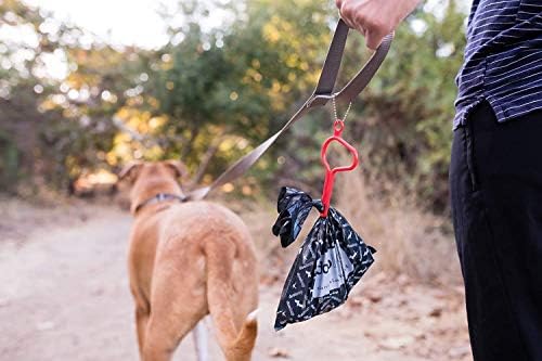 The dooloop Hands Free Dog Poop Holder - Carry Pet Waste Bag with Attachable Leash Accessory for Dog Walking. Now made with Recycled/Recyclable Plastic. Maine, USA (Blue)