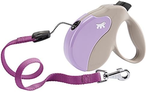 Ferplast Retractable Dog Lead Extendible Dog Leash Amigo Cord L, Folding Cord, 5 m, max 50 kg, Lilac