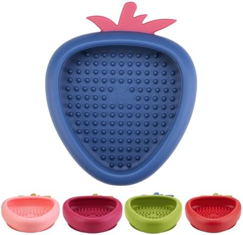 Freeze Dog Lick Bowl, Animire Non-Slip Slow Feeder Lick Mat for Dogs, Silicone Dog Enrichment Bowl for Distraction Anxiety Relief Boredom, BPA Free, Dishwasher Safe(Dark Blue,L)