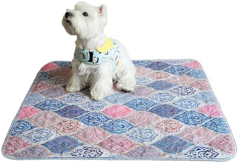Reusable Puppy Pee Pads, Super Absorbent, Waterproof and Leak Proof, Bottom Anti Slip, Washable, Puppy Toilet Training pad. Suitable for Small to Medium-Sized Dogs (24*48inch(2pieces))