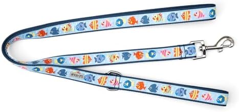 THE WORTHY DOG Fun Patterns Stylish Dog Leash, 5ft Length, Fishy