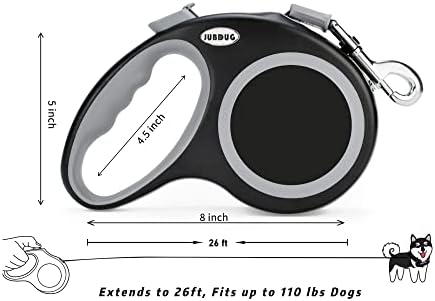 Retractable Dog Leash, 26 Feet Dog Leash for Small to Large Dogs up to 110lbs,Heavy Duty Design with Anti-Slip Handle, One-Handed Quick-Lock Braking System.