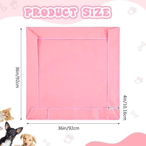 Marsui Dog Playpen Bottom Pad, Pink, Solid Color