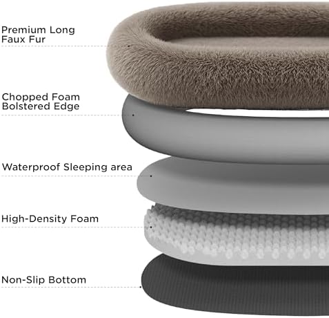 Bedsure Human Dog Bed for Adult, Plush Giant Calming Nest Bed Orthopedic