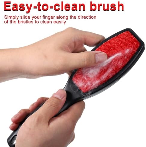 3 Pack Lint Brushes for Clothes, Double-Sided Lint Remover Brush, Reusable Pet Hair Remover, Sheet and Carpet Cleaning Brush for Clothes Sheet Carpet Furniture Fabric