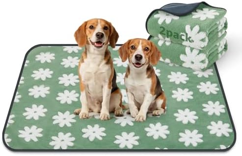 LOOBANI Washable Puppy Pads, Reusable Dog Pee Mat 36"x41", 2 Pack