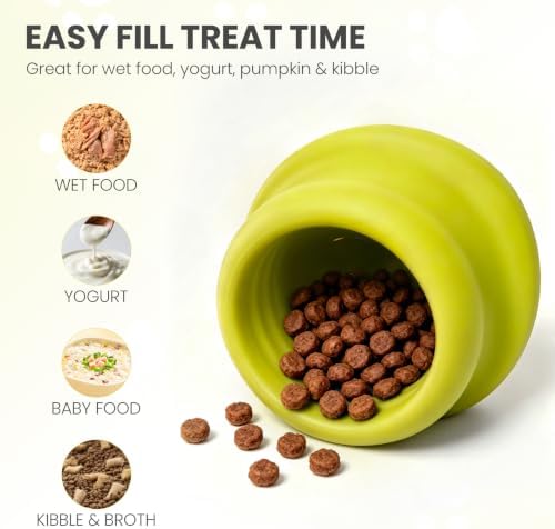 MateeyLife Freeze Dog Enrichment Lick Toy, Stuffable Frozen Lick Treat Bowl