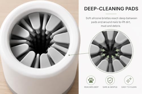 YAOTL Dog Paw Cleaner Cup, Portable Muddy Paw Washer with Soft Silicone Bristles, Easy Clean Pet Paw Cleaner for Small, Medium & Large Dogs