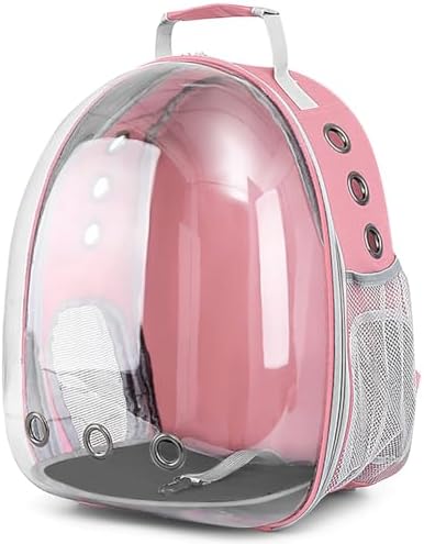 Pet Backpack Carrier,Bubble Backpack Cat Carrier,Pets and Small Dogs,Space Capsule Pet Carrier for Traveling, Walking, Hiking and Outdoor Activities (Pink)