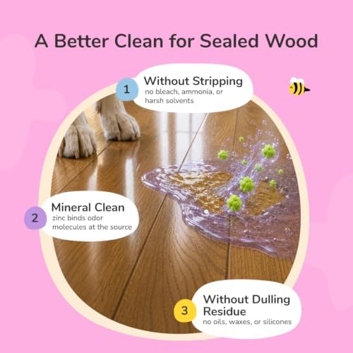 kin+kind Pet Pee Odor Remover, Hardwood & Sealed Floors, Citrus, 32 oz