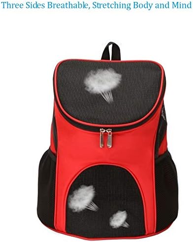 ESUPPORT Dog Carrier Backpack, Pets Bag Carrier Pet Outdoor Backpack Holds Dogs up to 3 kg, Dog Travel Bag with Mesh Window for Walking Hiking Bike Camping Outdoor and Motorcycle