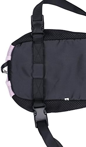 Pet Dog Puppy Cat Carrier Five Holes Backpack Double Shoulder Straps Canvas Cotton Front Chest Backpack Bag(Black, Large)