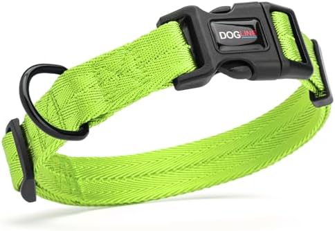Dogline Lime Green Nylon Collar (W: 3/4" L: 13"-20")
