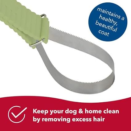 Coastal Pet Safari Dual-Sided Dog Shedding Blade - Stainless Steel Grooming Blade for Thick Coats - For Dogs with Short and Long Hair - Medium-Large - 10" x 3.25"