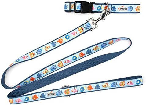 THE WORTHY DOG Fun Patterns Stylish Dog Leash, 5ft Length, Fishy