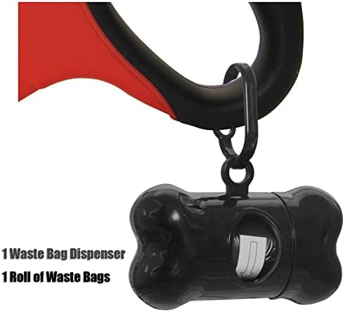 13 ft Retractable Dog Leash for Large Dogs up to 26 lbs,Tangle-Free Nylon Tape,Red S