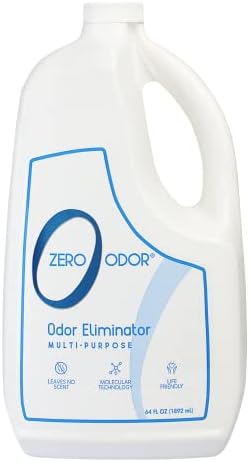 Zero Odor - Multi-Purpose Strong Odor Eliminator for Home, Office, Car, Bathroom, Hotel, Room Deodorizer, and Odor Neutralizer, 64oz Refill