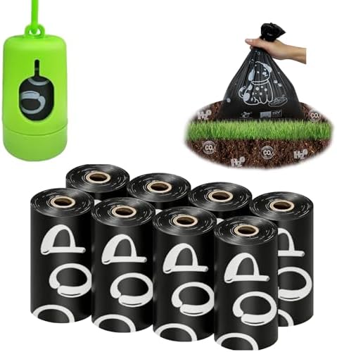 Biodegradable Dog Poop Bags 13×9in 120 count with Free Dispenser