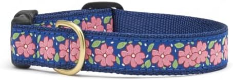 Up Country Pink Garden Pattern Dog Collar, Large (15 to 21 inches) 1 Inch Wide Width