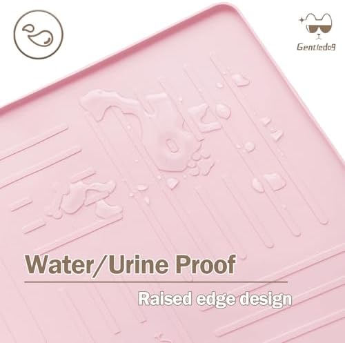 Silicone Cat Litter Mat, 34" X 25" Litter Box Mat, Pink