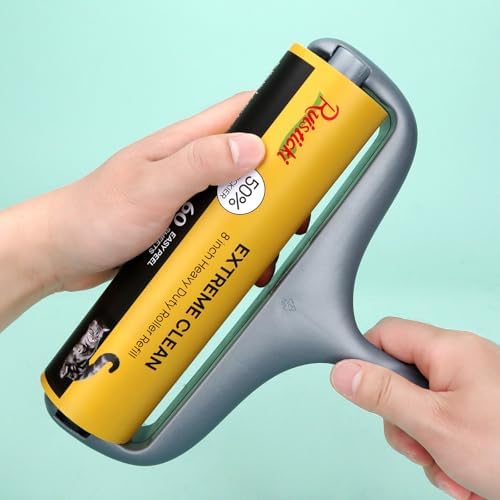 50% Stickier Large Surface Roller Refill for Scotch-Brite 8 inch Lint Roller, Works Great On Pet Hair, Extra Sticky 60 Sheets per Refill, Pack of 4, 240 Sheets Total