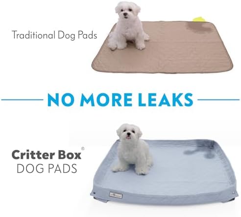 Paw Inspired Critter Box Reusable Dog Pad, Raised Sides, 32x32 Inch Size