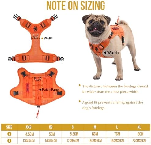 OneTigris Tactical Dog Harness Vest No-Pull Service Dog Vest for Small Dogs